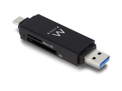 Ewent Compact USB 3.1 Gen1 Card Reader Type-C and Type-A