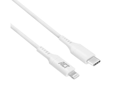 ACT USB-C Lightning kabel voor Apple 1m - Wit