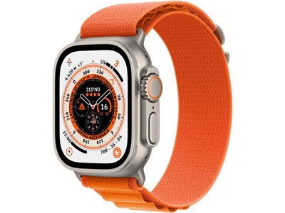 Apple Watch Ultra - Cellular - 49 mm - Oranje Alpine-bandje (maat S)
